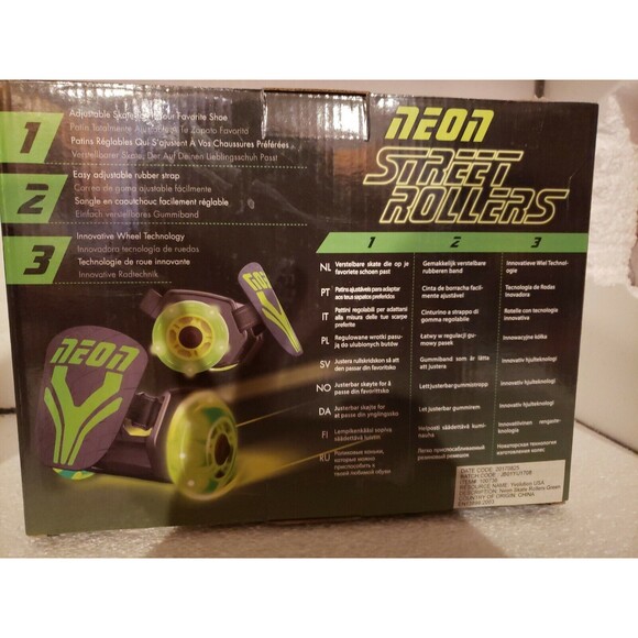 NEON STREET ROLLERS Adjust Strap In & Go. NIB Green - Picture 3 of 3